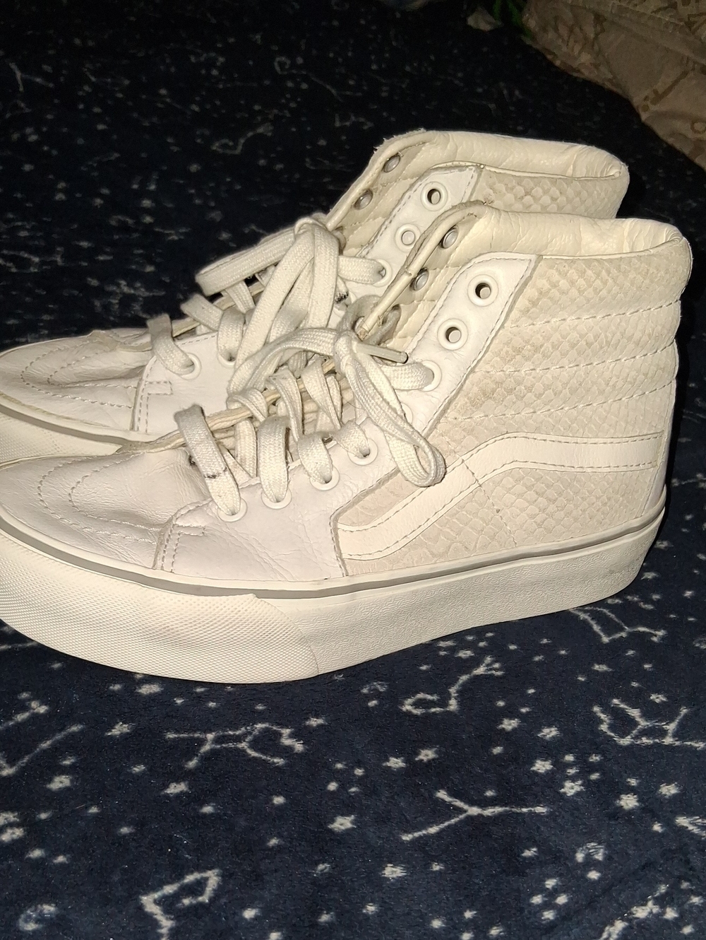 Vans Men’s High-Top Platform Sneakers in White